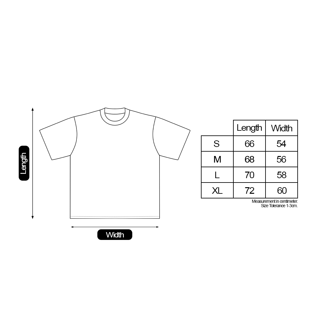 Size Chart SUNZ TEE