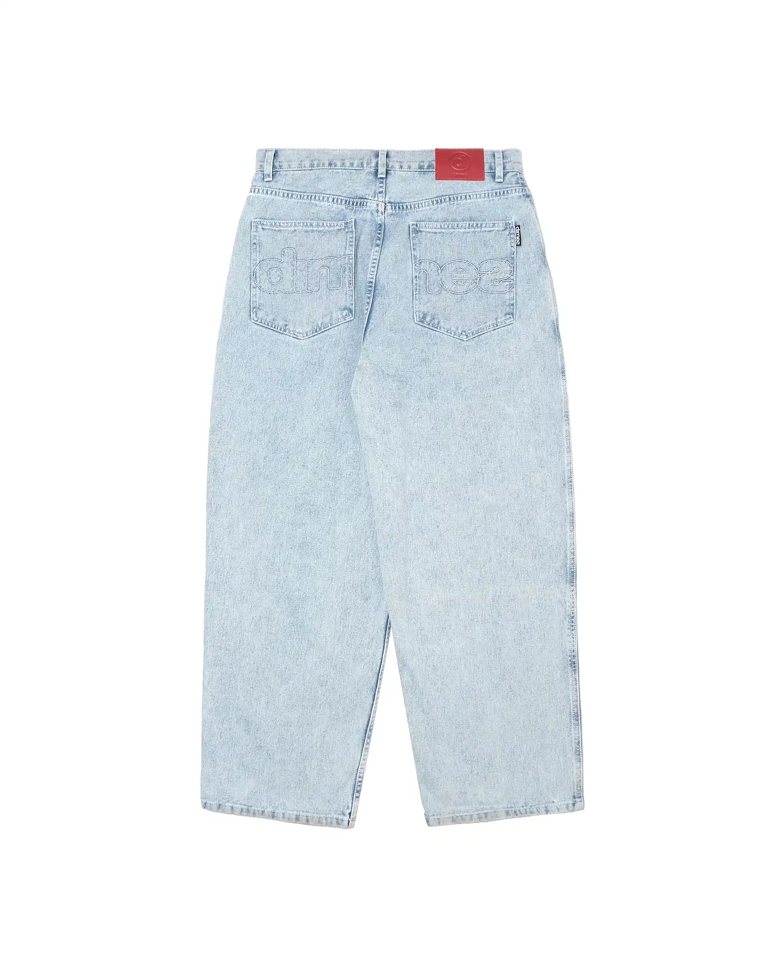 STITCHED LIGHT BLUE BAGGY JEANS