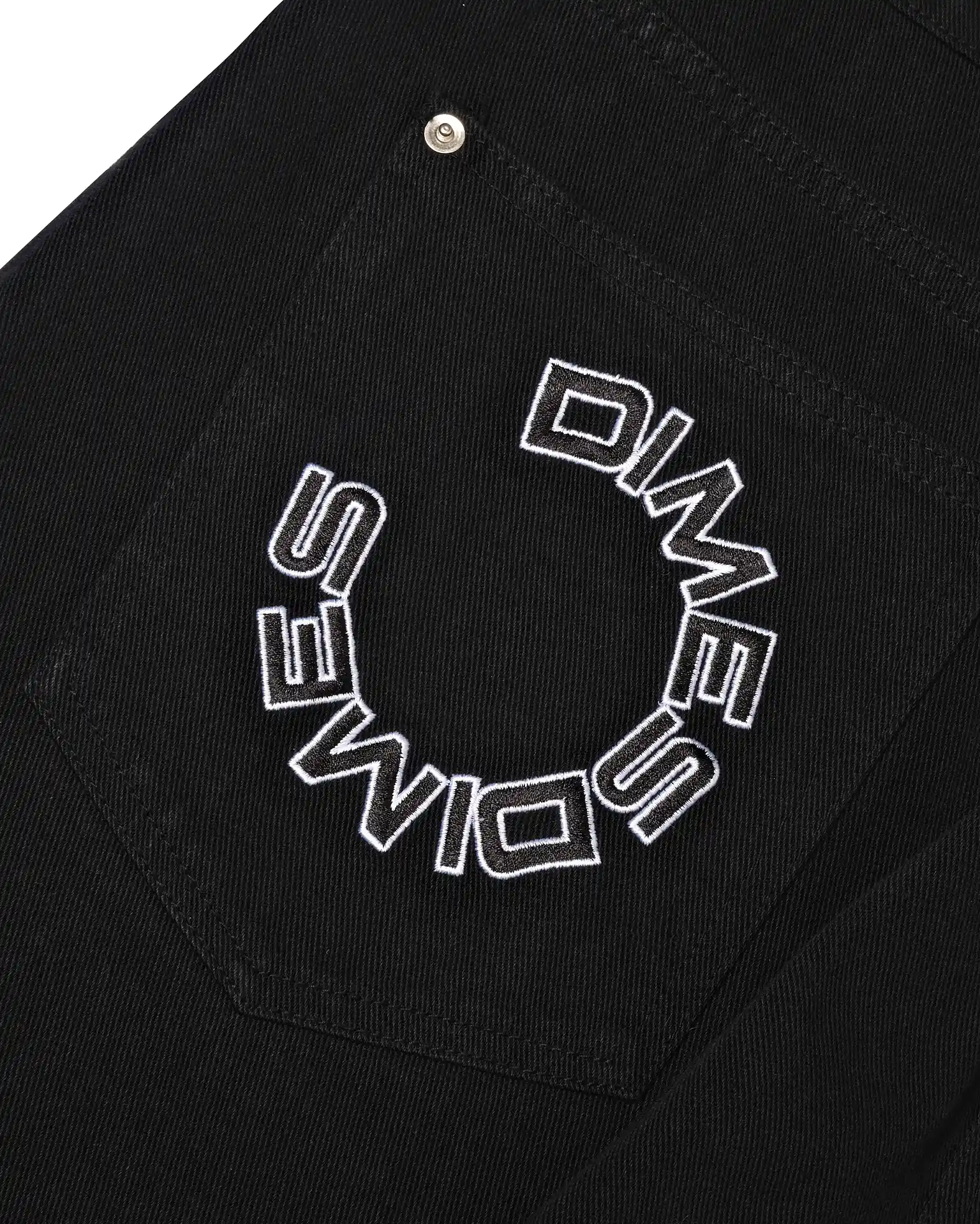TWIST BLACK WASHED BAGGY JEANS