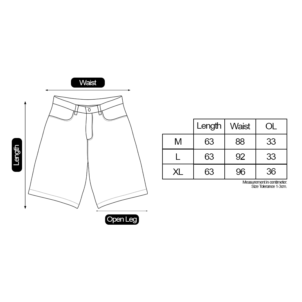 Size Chart SARO PLAID SHORTS